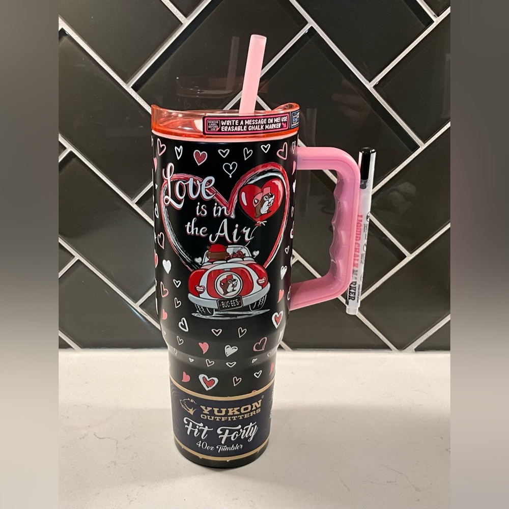 Buc-ee’s 2025 Valentine’s Day Pink Tumbler- 40oz